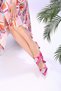 Women's Verum Fuchsia Satin Stone Heeled Shoes - 5