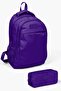 Kids Purple 2-Piece School Bag Set SET0214397