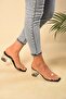 Women's Juliette Black Transparent Strap Heeled Slippers - 3