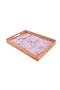 9101 One Piece Marmol L Size Bamboo Tray White