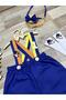 Baby shark concept baby boy 1 year old birthday blue salopette - 2