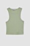 Fitted Halter Neck Ribbed Camisole Athlete U0357az23sm - 7