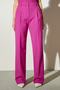 Women's Fuchsia Wide Leg Trousers - 4