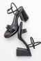 POSSE Black Skin Women's Heeled Shoes - 3