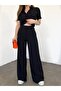 Women's Button-Detail Flap Pants Set - 2