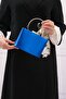 Women's Cobalt Bluemavi Satin Evening Clutch Portfolio Bag - 3