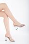 Women's Silver White Daily Comfortable Stylish Diamond Stone Evening Dress Slippers Sandals Stiletto Shoes - 3