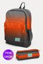 Kids Orange Gray Color Transitioning 2-Piece School Bag Set Goset0223748