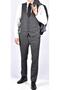 TK 40 2023-STriped VEST SLIMFIT SUIT DRESS/GREY/54 SIZE - 6 DROPS - 7