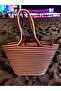 Zebra Jute Straw Look Beach Bag Jute Handle Bag Vegan Bag