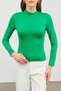 Women's Benetton Green Turtleneck Blouse - 2
