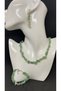 Handmade Jade Stone Women's Necklace Earrings Bracelet Set