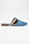 PESA Blue Straw Stone Women's Slippers - 6