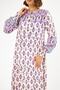 Gathered Sleeve Button Detailed Viscose Dress - 4