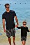 Children's Black Swimming T-Shirt T2343