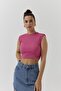 Vatkalı Pembe Crop Top