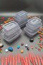 Food Storage Container Set of 9 PP 5 Luxury Stylish Box That Can Enter Microwave and Deep Freezer - 3