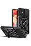 Samsung Galaxy A04E Case with Camera Protection Sliding Ring Armor Military Tank Protective Cover
