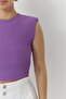 Vatkalı Mor Crop Top - 6