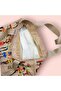 Women's Jute Fabric Printed Zippered Multi-Purpose Bag - 3