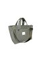 Hishi Tote Bag Mint Canvas Bag Tan Shoulder Strap Shipped - 2