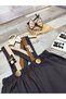 Dark brown baby boy salopette teddy bear concept 1 year old birthday outfit - 2