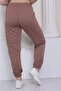 Women's Brown Color Summer Elastic Leg Classic Sweatpants - 7