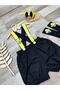 Bee concept black and yellow baby boy 1 year old salopet birthday outfit - 2
