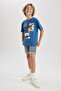 Boy's Oversize Fit Crew Neck Printed Short Sleeve T-Shirt A6402a823sm - 2