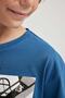 Boy's Oversize Fit Crew Neck Printed Short Sleeve T-Shirt A6402a823sm - 5