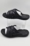Men's Genuine Leather Black Soft Sole Slippers - 4