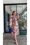 Belted Floral Patterned Shirt Dress - 4