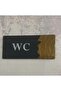 Decorative Mirrored Door Sign Plexi- Wc Sign Gold - 3