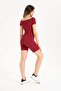 Women's Seamless Ribbed Short Sleeve Blouse 9009 - 8
