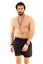Black Men's Pocketed Swim Shorts