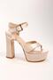 Women's Pier Ten Satin Platform Heeled Shoes - 4