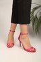 Women's Tulipa Fuchsia Satin Single Strap Heeled Shoes - 3