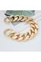 Gold Color Thick Chain Model Unisex Bracelet - 4