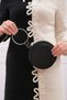 Women's Black Glitter Round Evening Dress Clutch Portfolio Bag - 4