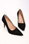 Women's Podelta Black Suede Classic Heeled Stiletto - 5