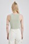 Fitted Halter Neck Ribbed Camisole Athlete U0357az23sm - 6