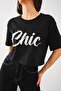 Taş İşlemeli Chic Baskı T-Shirt - 2