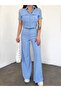 Women's Button-Detail Flap Pants Set