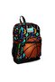 Kids Black Basketball Patterned 2-Piece School Bag Set with USB SET0223281 - 2