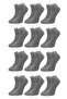 12 Pack Men's Gray Bamboo High Quality Booties Socks