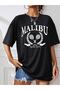 Malibu Tennis Printed Oversize Crew Neck T-shirt - Combed Cotton - 3