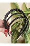Set of 3 satin and crystal stone crowns - 3