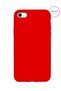 غطاء حماية من السيليكون باللون الأحمر من الداخل لهاتف iPhone 7