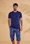 Navy Blue Men's Swimming T-Shirt T2343 - 3