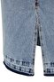 Mavi Ön Yırtmaçlı Midi Boy %100 Pamuk Non-Stretch Büyük Beden Denim Etek TBBSS23AZ00054 - 7